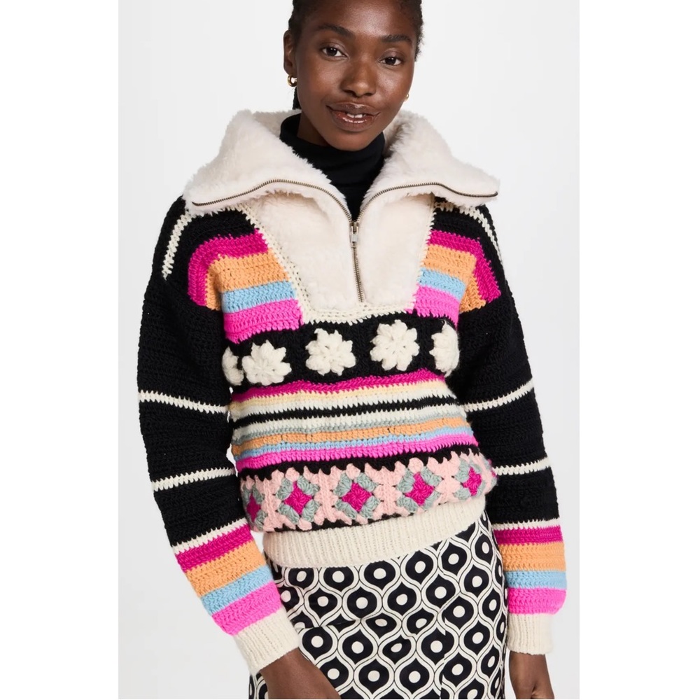 Tach Clothing Ornella crochet sweater/half zip